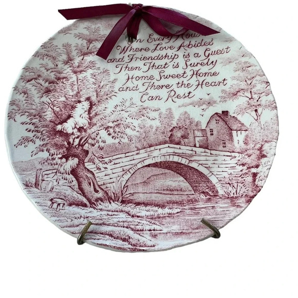 Home Sweet Home Plate With Plate Hanger - Picture 1 of 3